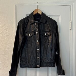 Lucky Brand Black Leather Jacket NWT